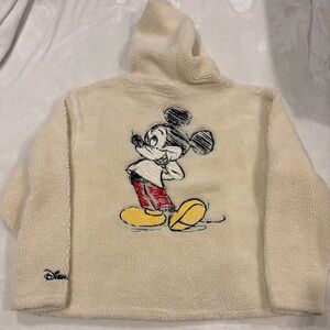 Kith X Disney Mickey Cream Sharpa Large Hoodie